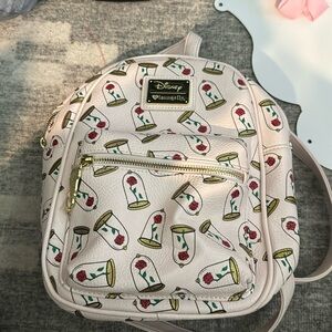 Loungefly Backpack, the Beauty and the Beast Rose.
